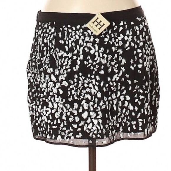 NWT Haute Hippie silk sequined leopard print skirt - Picture 2 of 4